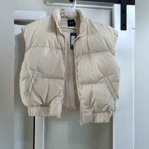 Nasty gal cream puffer vest